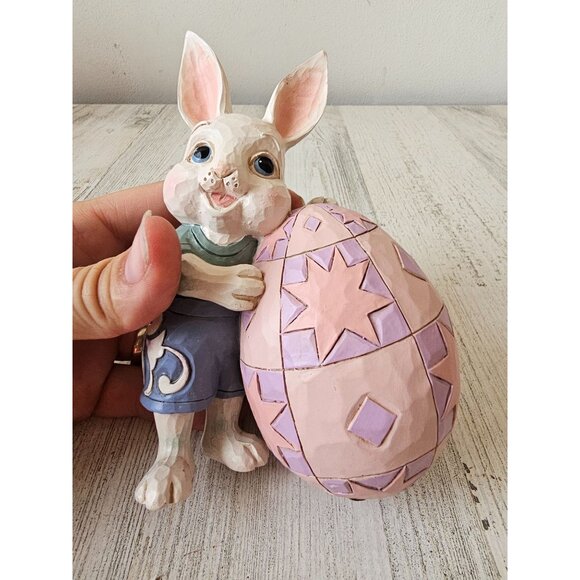 Jim shore Easter bunny egg statue spring rabbit 6008407 - Picture 6 of 7